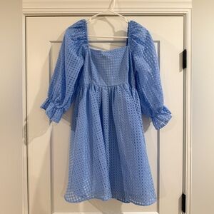 Entro Light Blue Long Sleeve Dress